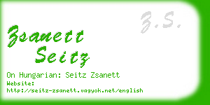 zsanett seitz business card